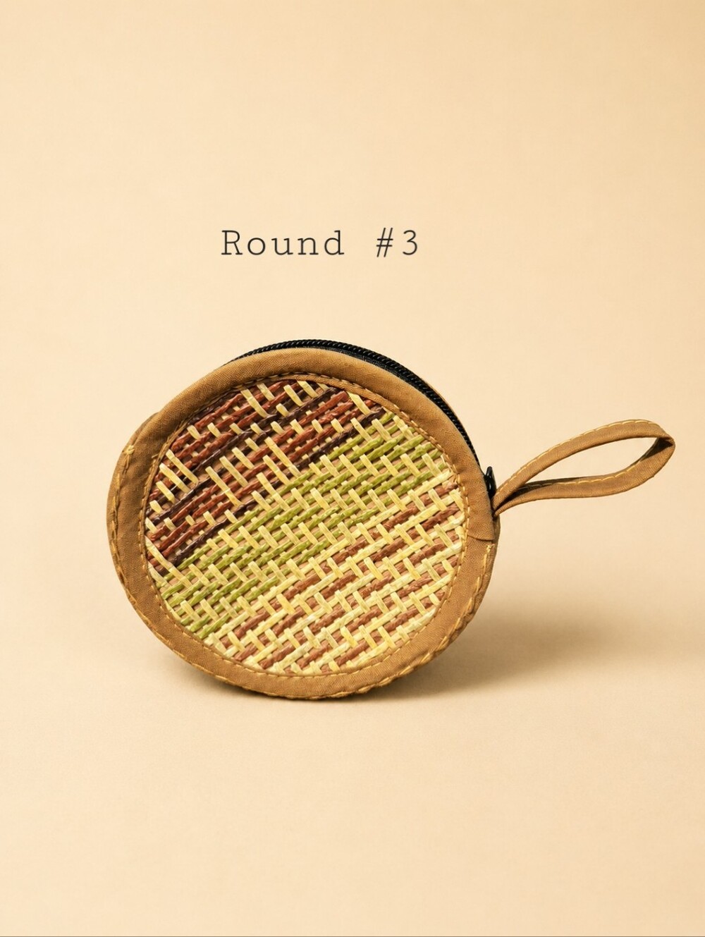 Handwoven Rattan Coin Purse - Round - Picture 5 of 8